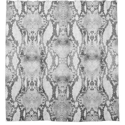 Rideaux De Douche Impression de peau de serpent blanc (Devant)