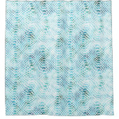Rideaux De Douche Impression de serpent Turquoise Aqua (Devant)