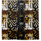 Rideaux De Douche Impression de tissu de boue africaine (Devant)