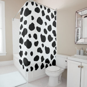 Rideaux De Douche Impression De Vache, Motif De Vache, Spots De Vach