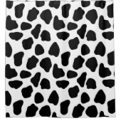 Rideaux De Douche Impression de vache noire et blanche (Devant)