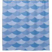 Rideaux De Douche Impression d'écailles de poisson bleues (Devant)