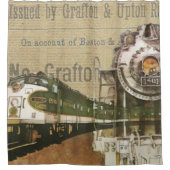 Rideaux De Douche Impression du train vintage (Devant)