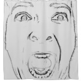 Rideaux De Douche Impression faciale hurlante (Devant)