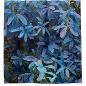 Rideaux De Douche Impression Feuille bleue (Devant)