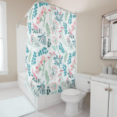 Rideaux De Douche Impression florale moderne (En situation)