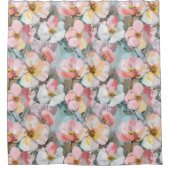 Rideaux De Douche Impression florale rose abstraite grande (Devant)