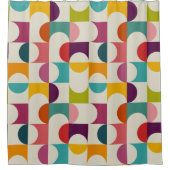 Rideaux De Douche Impression géométrique Abstraite moderne du milieu (Devant)