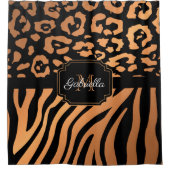 Rideaux De Douche Impression Lepard / Impression Zebra (Devant)