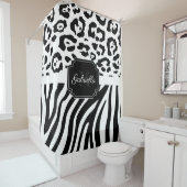 Rideaux De Douche Impression Lepard / Impression Zebra (En situation)