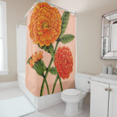 Rideaux De Douche impression marigold (En situation)