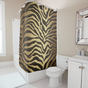 Rideaux De Douche Impression Peau d'Animal Imprimé Zèbre Moderne Gla
