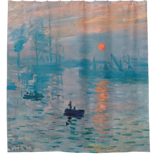 Rideaux De Douche Impression Soleil Levant Claude Monet  (Devant)