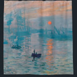 Rideaux De Douche Impression Sunrise Claude Monet<br><div class="desc">Monet Impressionnism Peinture - Le nom de ce tableau est Impression,  Lever de soleil,  un célèbre tableau de Claude Monet impressionniste français peint en 1872 et montré à l'exposition des impressionnistes à Paris en 1874. Sunrise montre le port du Havre.</div>