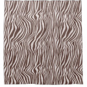 Rideaux De Douche Impression Zebra Brown Crème (Devant)