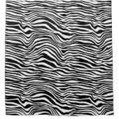 Rideaux De Douche Impression Zèbre noir et blanc (Devant)