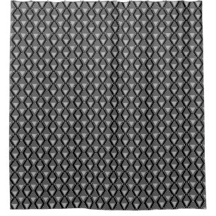 Rideaux De Douche imprimé art déco blanc noir
