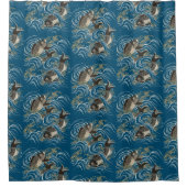 Rideaux De Douche Imprimé Poisson Koi japonais antique (Devant)