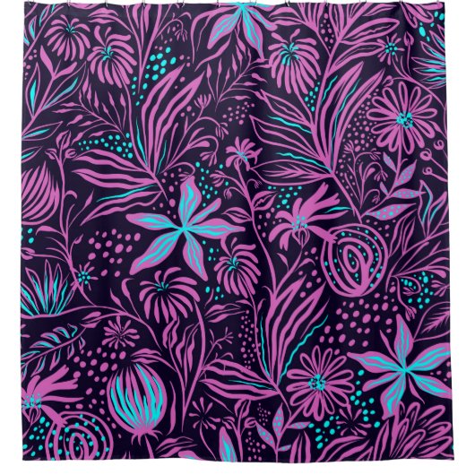 Rideaux De Douche Imprimer le dessin de feuilles motifs (Devant)