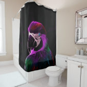 Rideaux De Douche Incroyable perroquet Glow Plum (En situation)