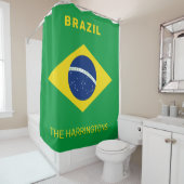 Rideaux De Douche Indicateur Brésil de nom personnalisé (En situation)