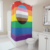 Rideaux De Douche Indicateur d'inclusion gay pride (En situation)