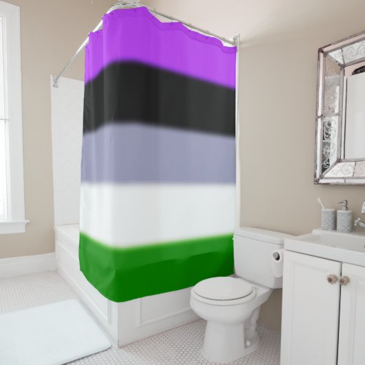 Rideaux De Douche Indicateur Falln Genderqueer Pride (En situation)