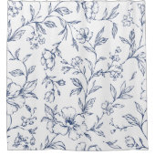 Rideaux De Douche Indigo en fleurs (Devant)