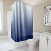 Rideaux De Douche Indigo Graded Stripes (En situation)