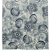 Rideaux De Douche indigo ivoire succulent (Devant)