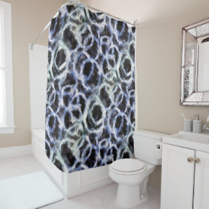 Rideaux De Douche indigo shibori recyclé :