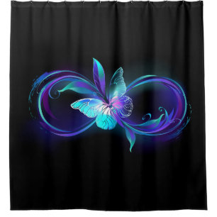 Rideaux De Douche Infinité brillante avec papillon magique
