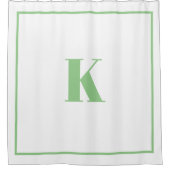 Rideaux De Douche Initiales Monogrammes Nom personnalisé Sage Vert B (Devant)