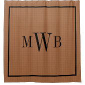 Rideaux De Douche Initiales Monogrammes Rustiques Noir Brown moderne (Devant)