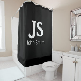 Rideaux De Douche Initiales personnelles personnalisables