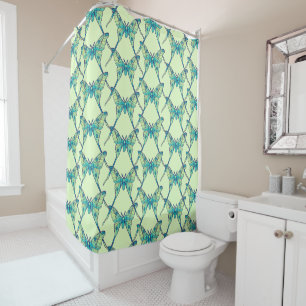 Rideaux De Douche insecte papillon Luna Moth bleu vert