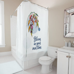 Rideaux De Douche Inspiration florale avec des baies