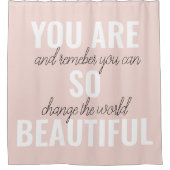 Rideaux De Douche Inspiration Vous Êtes Si Belle Citation Positive (Devant)