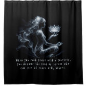 Rideaux De Douche Instructeur de Yoga Méditation Lotus Pose Lumineus (Devant)