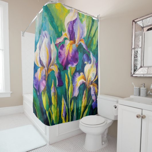 Rideaux De Douche Iris botanique (En situation)