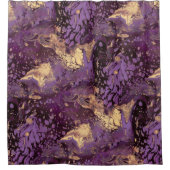 Rideaux De Douche iris encre dorée tourbillon : (Devant)