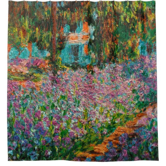 Rideaux De Douche Iris Jardin Monet Giverny fleurs (Devant)