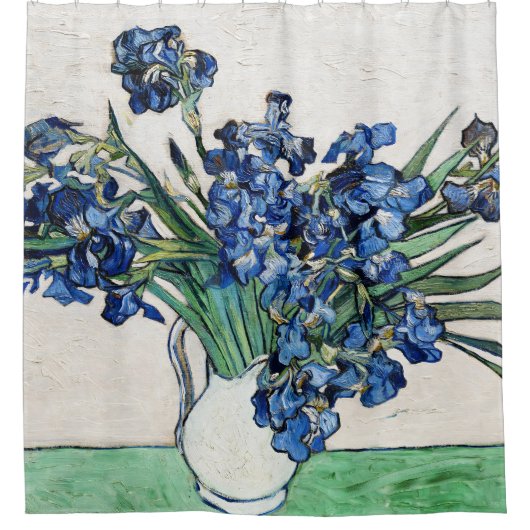 Rideaux De Douche Irises (1890) par Vincent Van Gogh (Devant)