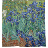 Rideaux De Douche Irises Blue Green Jaune Van Gogh Inspiré (Devant)