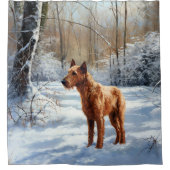 Rideaux De Douche Irish Terrier Laisser neiger Noël (Devant)