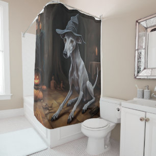 Rideaux De Douche Italien Greyhound Citrouille Halloween effrayant