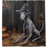 Rideaux De Douche Italien Greyhound Citrouille Halloween effrayant (Devant)