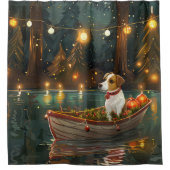 Rideaux De Douche Jack Russell Christmas Festive Voyage (Devant)