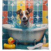 Rideaux De Douche Jack Russell Sloppy Sleepy mignonne drôle (Devant)