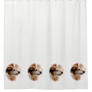RIDEAUX DE DOUCHE JACK RUSSELL TERRIER CHIEN